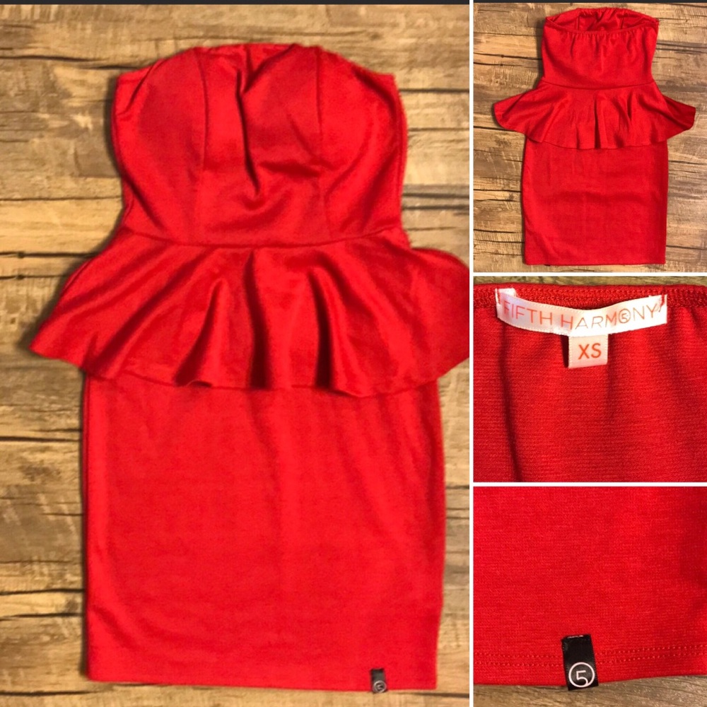 Fifth harmony gorgeous red sexy dress size xs